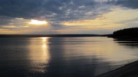 Закат над Печенежским водохранилищем